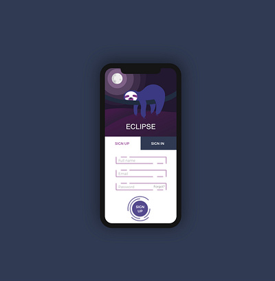 Sign Up app dailyui 001 design illustration ui