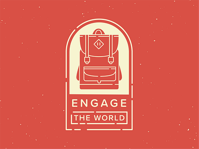 Engage the World Badge brand brand identity branding christ in youth ciy engage icon linear logo travel