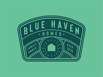 Blue Haven Homes Logo badge brand identity branding home logo logo design