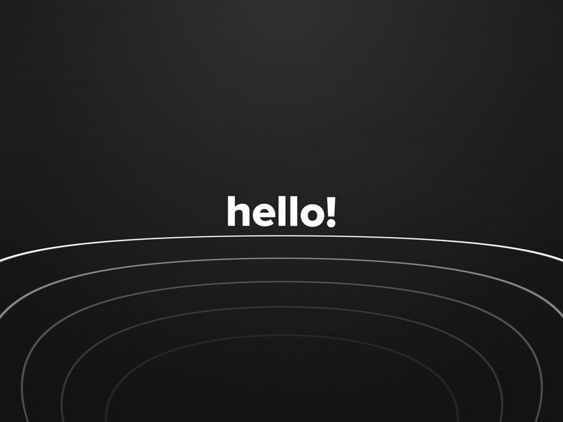 Hello Dribbble! animated debut design