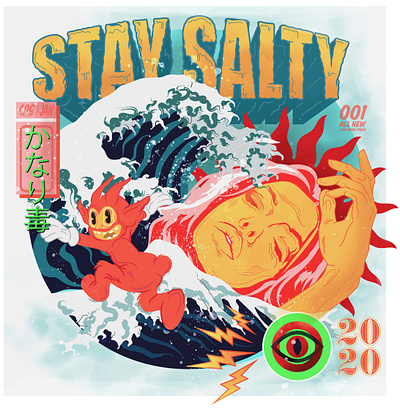 Stay Salty | Illustration character design design graphic design illustration personal typogaphy vector art