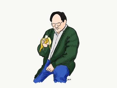 George apple pencil art character drawing illustration ipad pro photoshop sketch seinfeld