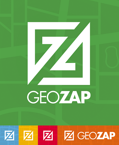 GeoZap brand identity branding branding and identity icon logo typography vector