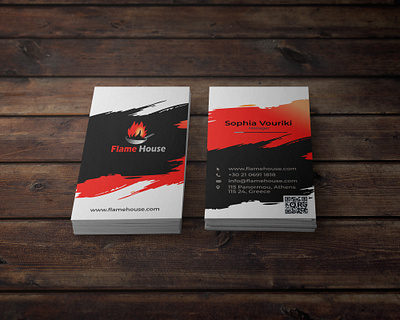 Flame House Business Card art brand brand identity branding business card design flat graphic graphic design icon identity illustration illustrator le designs logo logo design minimal photoshop typography vector