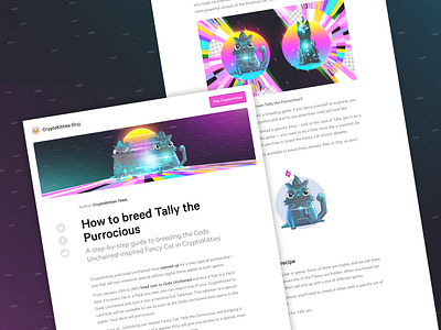 CryptoKitties: Gods Unchained blog art direction blockchain brand design branding character crypto cryptokitties dapper dapperlabs design desktop gaming gods unchained illustration ui ui design vancouver web