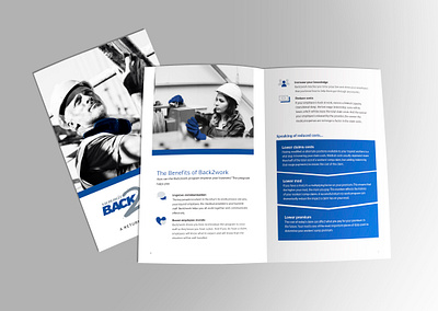 Insurance return-to-work program brochure adobe illustrator adobe photoshop branding brochure brochure design brochure mock up creative design graphic design illustration insurance insurance company minimal mock up mock up design