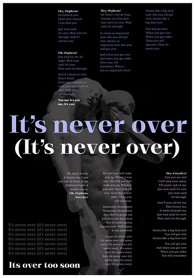 Its never over( It's never over) by Arcade Fire design flat graphic design illustration illustrator typography vector