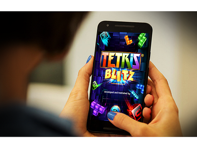 TETRIS BLITZ | UI/VisDev app art direction branding creative direction design game art game design icon logo smartwatch typography ui ui design ux ux design