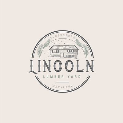 Lincoln Lumber Logo adobe illustrator branding design illustration art illustrator logo logo design lumber