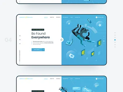 SEO Agency Website 2d art agency website branding design homepage design illustration illustration art illustrations ui ux vector web website