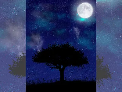 Landscape Draw big tree draw drawingart landscape draw moon moonlight moonrise kingdom moons moonshine night night club night mode nightclub nightlife paint painted painter painting paintings tree