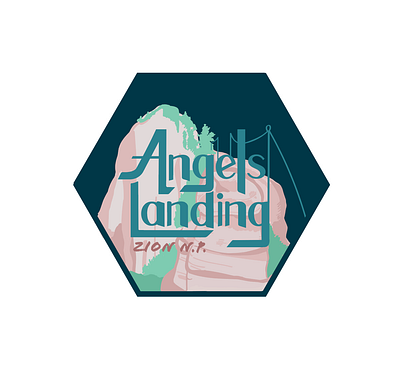 Angels Landing graphicdesign illustration sticker collection