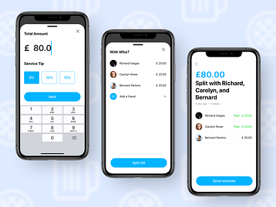 Split Bill Calculator - DailyUI 004 calculator dailyui ios ui ux