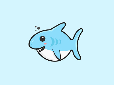 Cute Shark affinity animal animals blue cute cute shark designer drawing fish fishes flat illustration ocean sea shark shark week sharks sharkweek simple vector