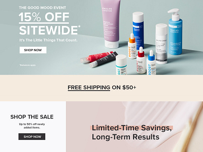 Sale Page Layout Exploration layout website