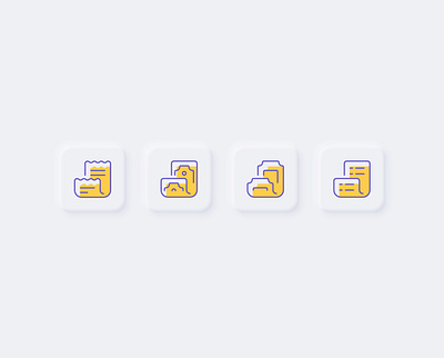 Ecommerce Icon Pack bill blue dualtone ecommerce ecommerce icon graphic design icon icon design icon illustration icon set iconography line icon list money neomorphism purple ticket ui ui design yellow