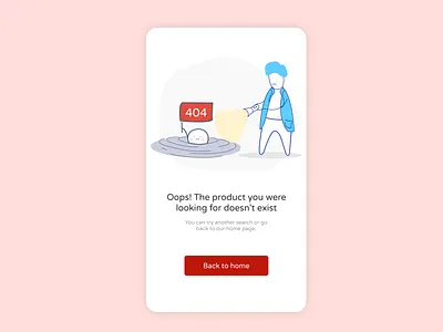 404 Error (Product Not Found) 404 error 404page color error message error page illustrator uiux