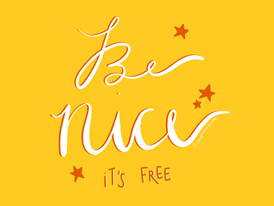 Be Nice be nice ipad pro lettering procreate