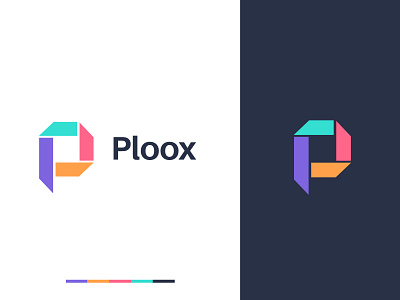 Plox Logo Exploration 4color logo app logo brand design brand identity brand logo branding branding agency circular logo colorful logo colorful logos flat logo p logo playful logo shutter logo startup logo tech logo techonology logo