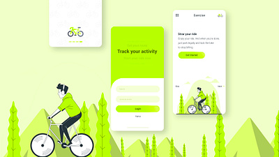 behance app bicycle app design