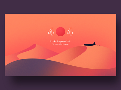 404 Page Illustration 404 design flat grain texture illustration illustrator minimal page typography ui ux vector web