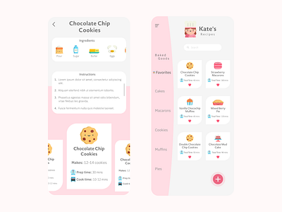 Recipe Book App app appui appuidesign design flat flat design interface interface design minimal recipe app recipe book simple ui