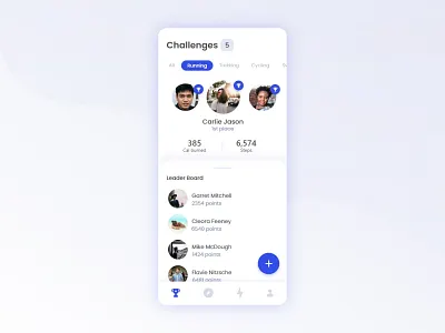 Daily UI - Fitness Challenge Application designer shot ui uiux userinterface