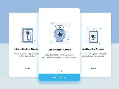 Online Doctor Icons blue camera checkup cross doctor heart hospital icon icon design icon set iconography icons illustration ipad medical medicine report webcam
