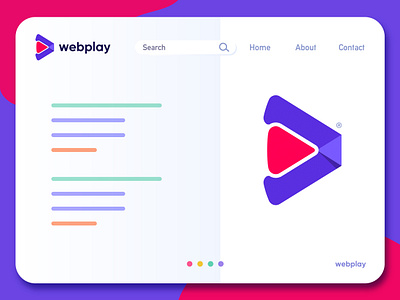 webplay - Website Landing Page Logo Design app brand branding identity branding branding agency business clever smart modern design graphic design designer icon icon icons symbol illustration landing page logo logo design mark logomark brandmark technology ui ux vector website play