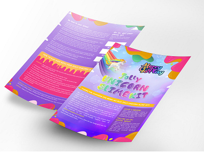 Jolly Unicorn Slime Kit Flyer Design ad advertisement design flyer flyer design graphics instagram nisha nisha droch poster