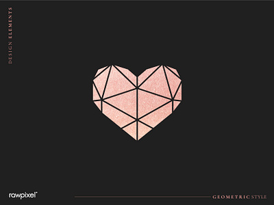 Pink shimmering geometric heart vector geometric geometric art geometry glitter hearth love luxury pink shimmer valentines day