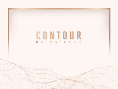 Contour line background frame abstract background design frame gold line luxury presentation rosegold