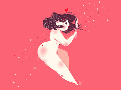 Self Love Club bodypositive character curve curvy digital illustration digitalart illustration illustrator procreate