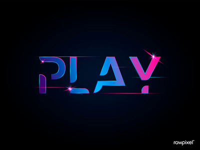 Play shiny vibrant typography vector beauty branding colour gradient gradients icon logo neon play typo typography vector vibrant