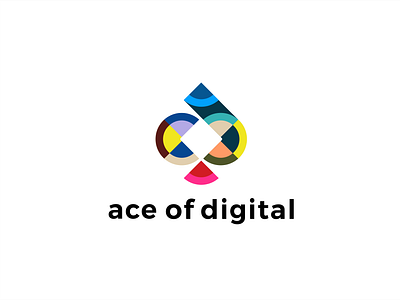 ace of digital abstract ace ace of spades colors digital logo marketing marketing site unused