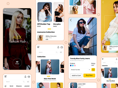 Multi-Vendor eCommerce App Solutions app development app ui ecommerce app ecommerce app design fashion app fashion illustration illustration mobile app design online shop online shopping online store