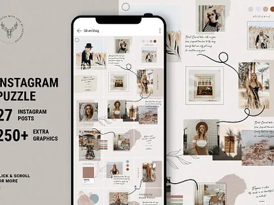 #InstaGrid 10 - Instagram Puzzle Template creative creative instagram creative market creative market template elegant grid template instagram instagram grid template instagram pack instagram post instagram post template instagram posts instagram puzzle instagram puzzle template instagram stories modern products puzzle template social media social pack