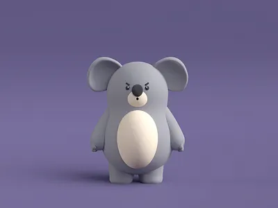 Angry Koala the Bear 3d branding c4d character crislabno cute cute animal cute art design illustration redshift