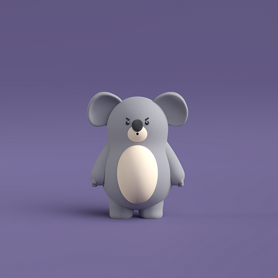 Angry Koala the Bear 3d branding c4d character crislabno cute cute animal cute art design illustration redshift