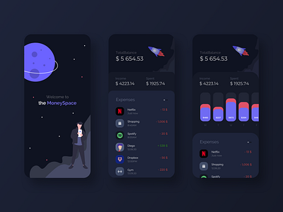 Mobile App Concept / Online Banking app balance bank banking app bankingapp concept design minimal mobile mobile app money money app online service space ui ui design ui ux uiux web