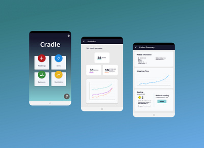 Cradle Vital Signs Alert: Android Application android app branding design flat health healthcare minimal mobile mobile app uganda ui village