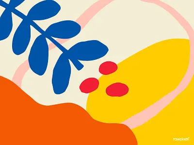 Colorful Abstract Botanical abstract background botanical colorful flat flower graphic illustration vector