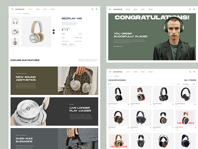 SoundSpace. Hi-End Audio Store audio concept concept design design ecommerce fashion figma headphones invite logo premium shop store typography ui uidesign ux vector web website