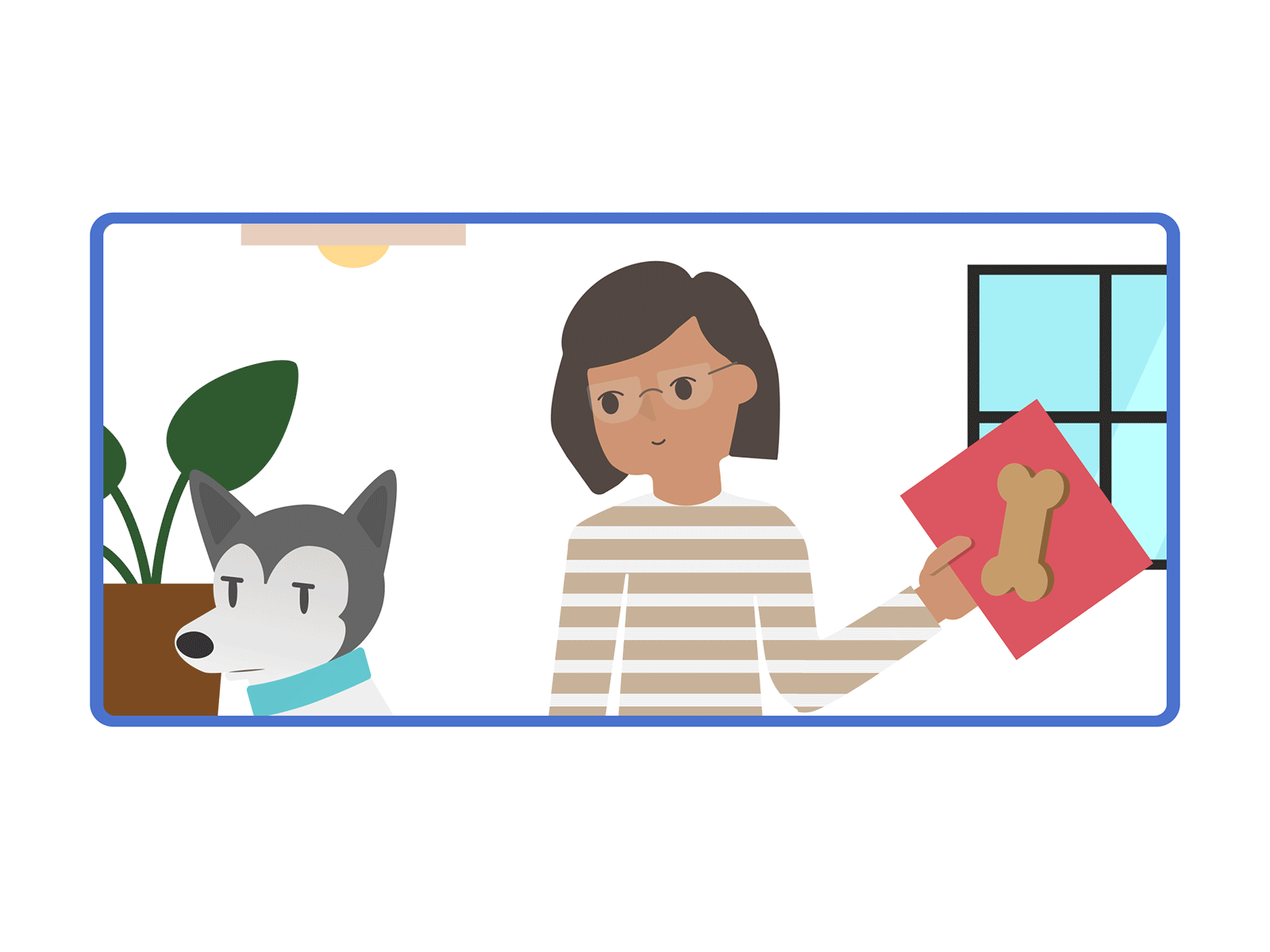 Dog Treats Animation aftereffects animation dog owner pets puppy treats