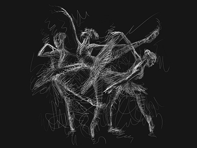 Ballerina abstact art artist ballet dance dance music dancer dancers dark design etching haching hand drawing illustration konstantin kostenko line art lineart plie