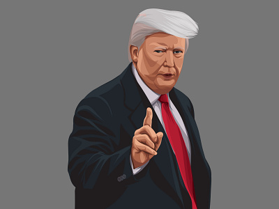 Trump Vector Illustration design donald trump illustration letsvectorize photo to vector vector vectorart vectorise