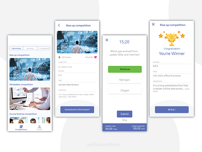 Quiz APP - Concept app application branding clean design illistration mobile quiz startup ui ux