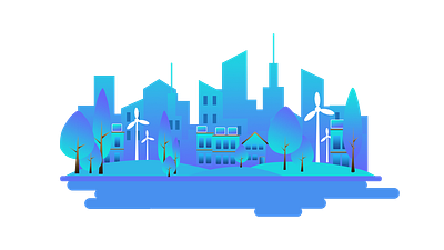 City scape design flat illustration illustrator ui vector website