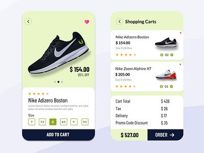 Nike Commercial App design adidas cart design designs ecommerce figma minimal mobile ui mobileapp moble nike photoshop puma shoe shopping cart ui design uiux ux xd