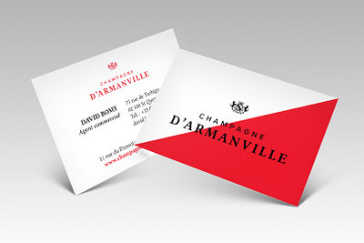Business cards for Champagne D'Armanville branding and identity business cards business cards design graphic design printing